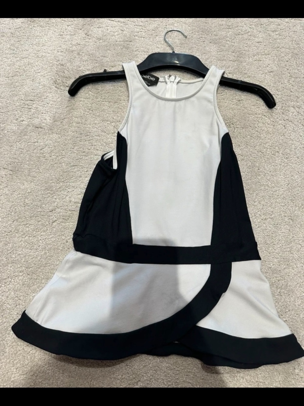 Black & White Paneled Racerback top BEBE